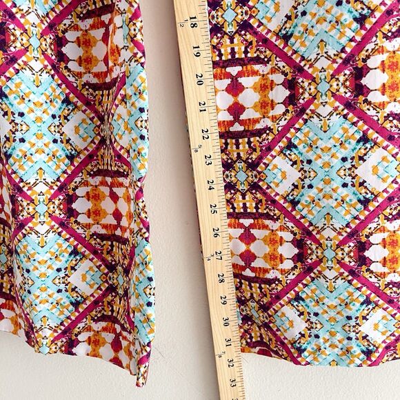 Stoosh Boho Pull On Pants Womens Size S Wide Leg Crochet Waist Flowy Colorful - Picture 9 of 12